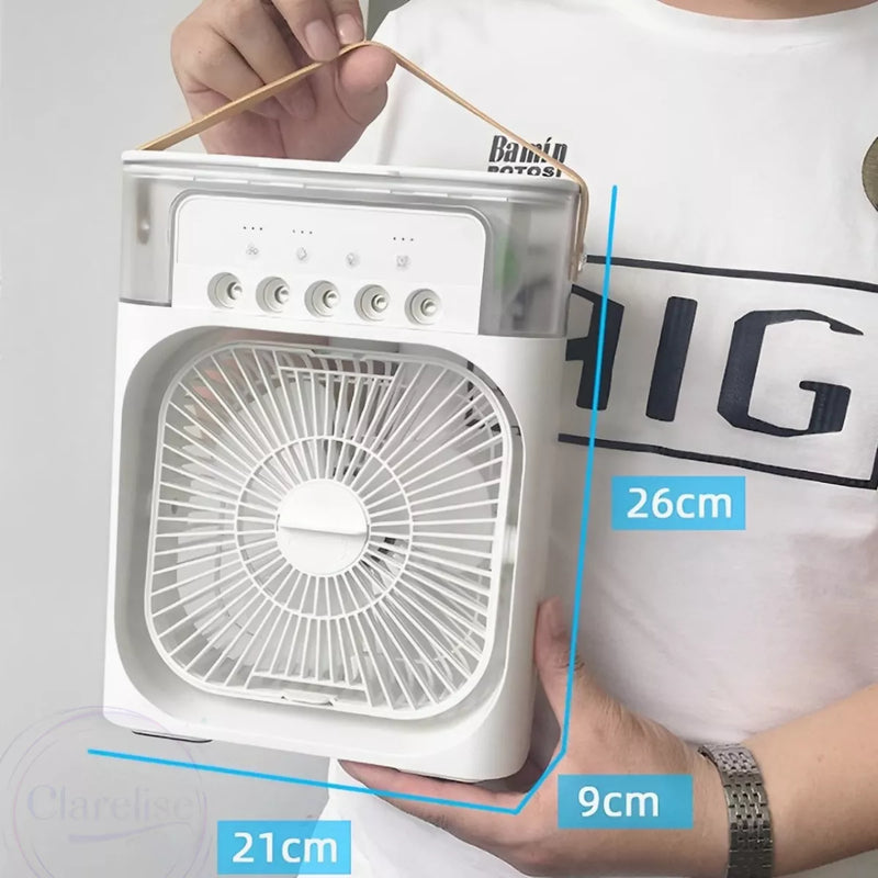 Umidificador / Ventilador / Climatizador Portátil com Iluminação