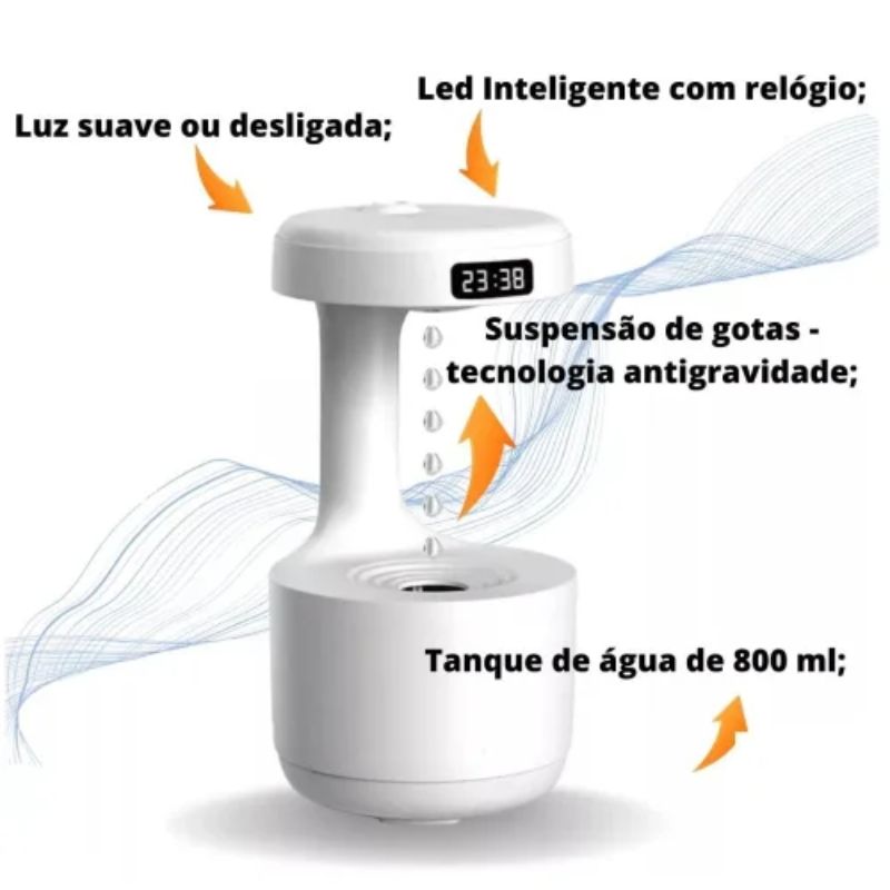 Difusor e Umidificador Antigravidade Refúgio